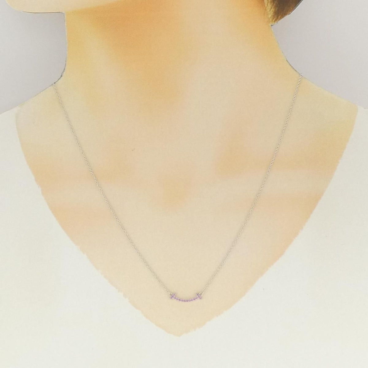 Tiffany & Co T Smile Mini Necklace — view 6