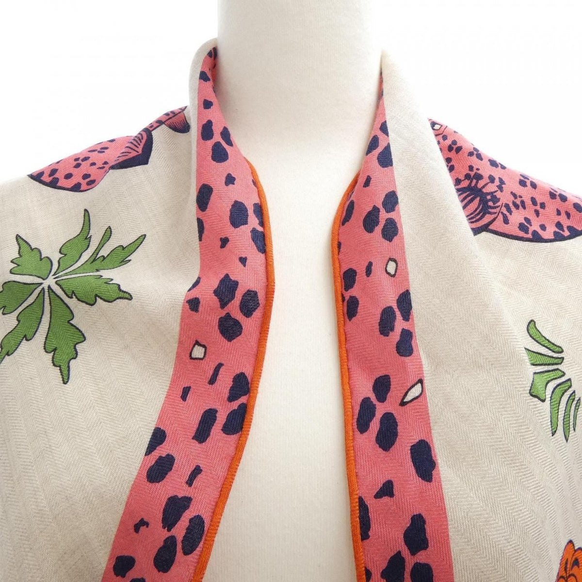 Hermes les Leopards Triangle Jean Shawl Scarf — view 4