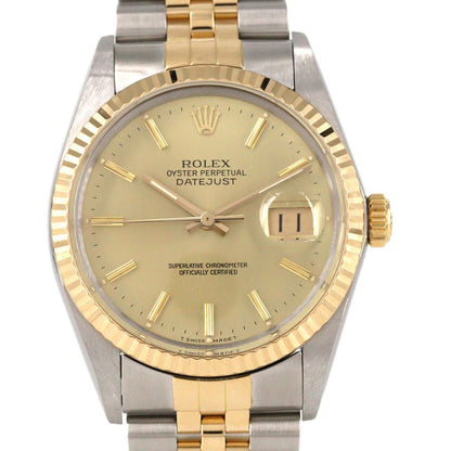 Rolex Datejust Stainless Steel Yellow Gold Automatic