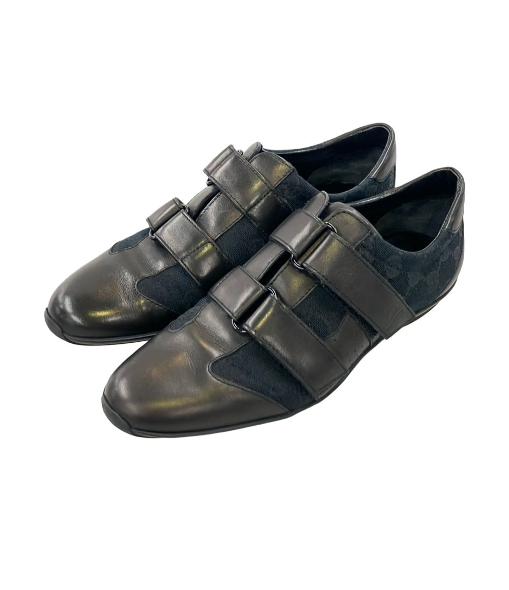 Gucci Leather Sneakers GG Pattern Double Velcro