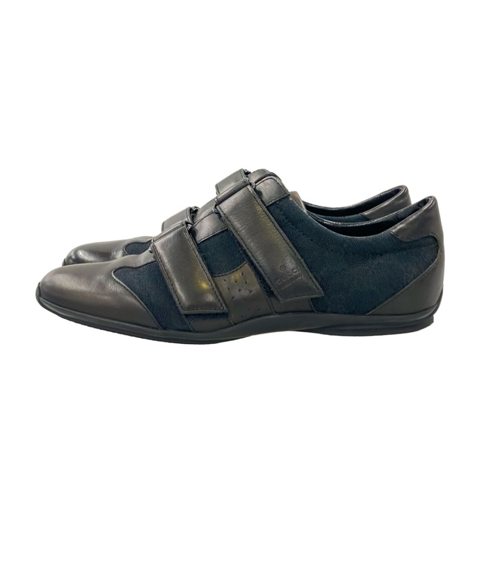 Gucci Leather Sneakers GG Pattern Double Velcro — view 2