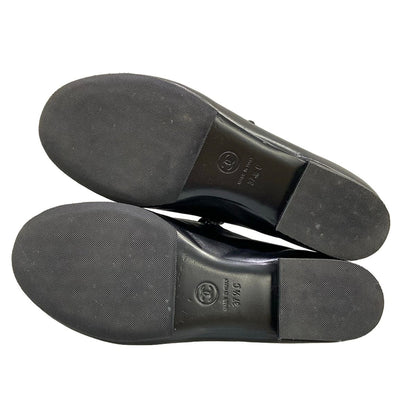Chanel Flat Shoes Mary Jane Black White Leather — view 8