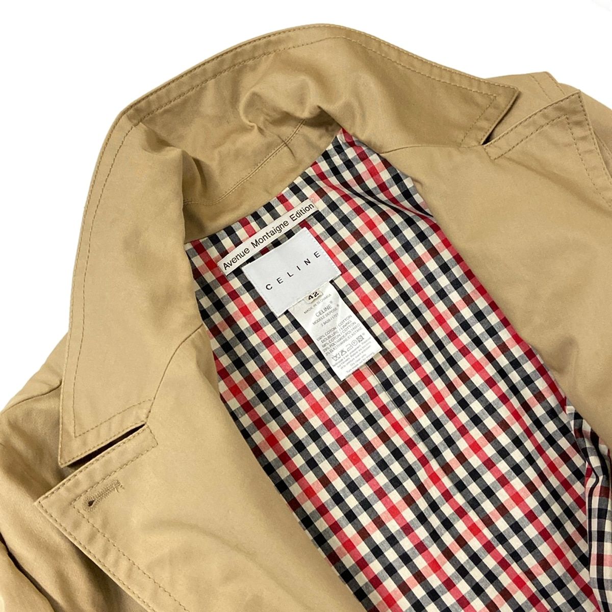 Celine Trench Coat L Beige Cotton 42 — view 6