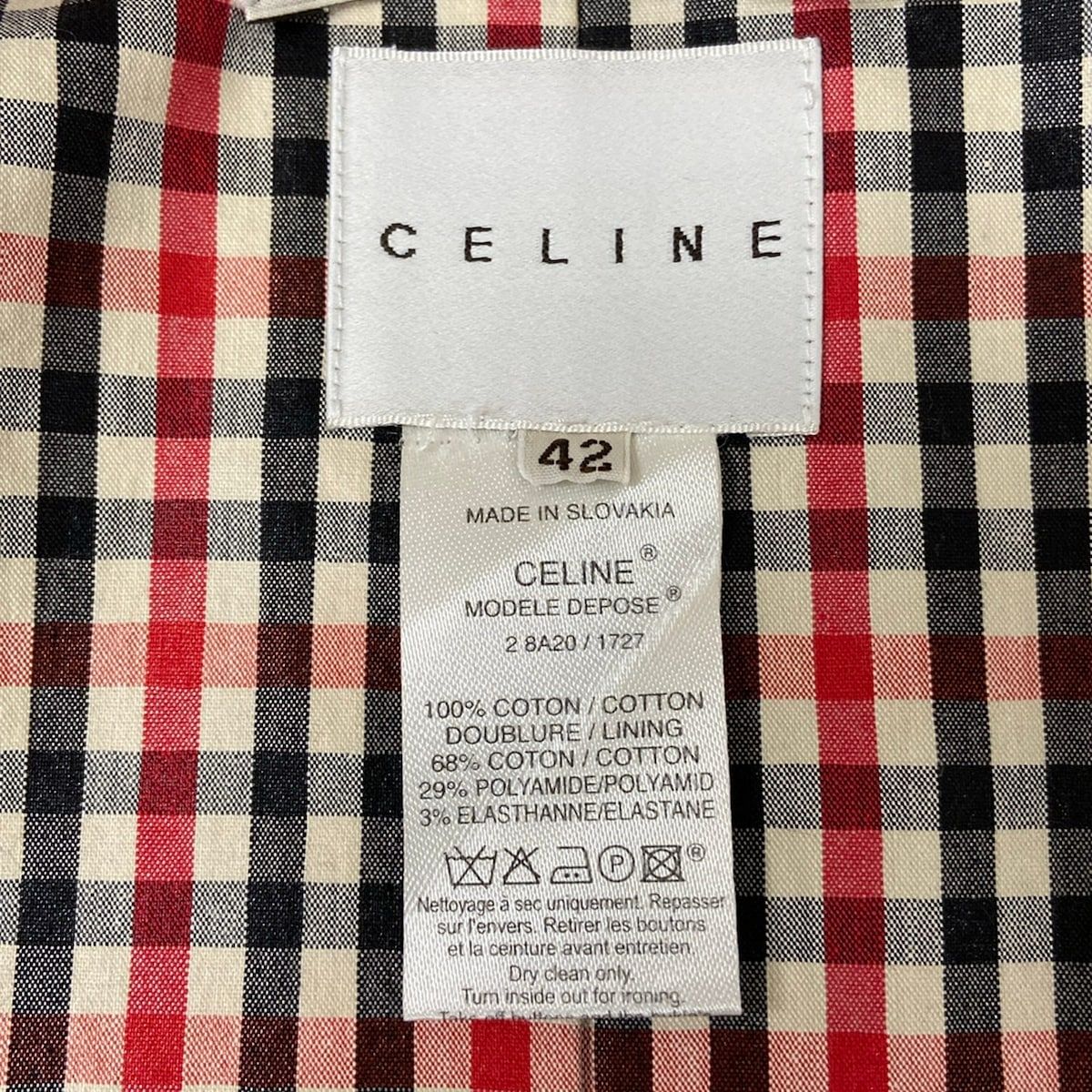 Celine Trench Coat L Beige Cotton 42 — view 3