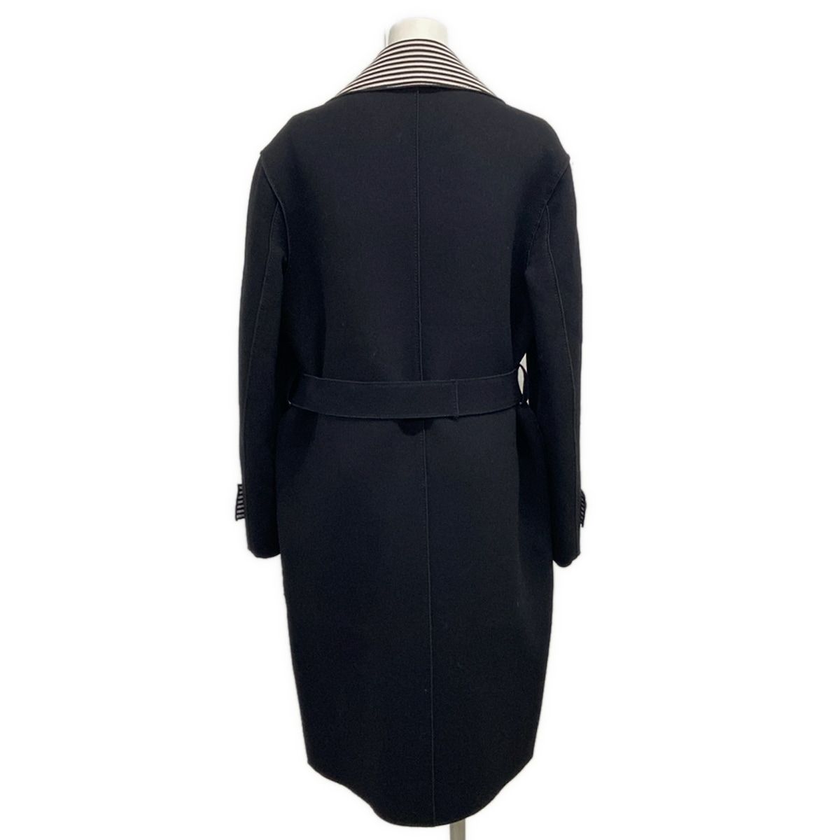 Bottega Veneta Coat S Black Reversible Wool 38 — view 2