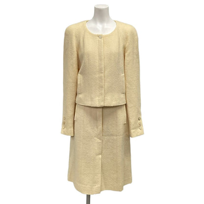 Chanel Skirt Suit Ivory Wool