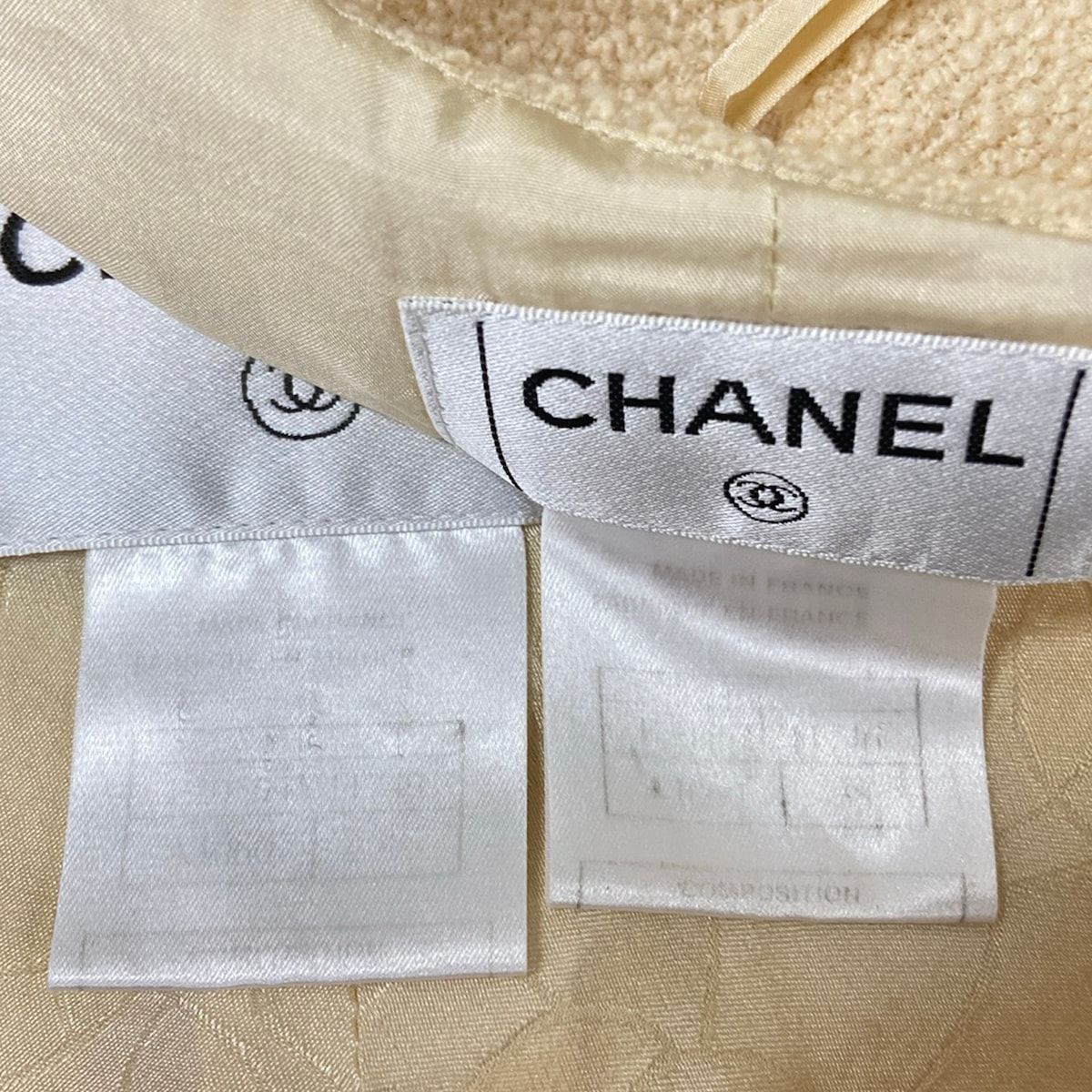Chanel Skirt Suit Ivory Wool — view 5