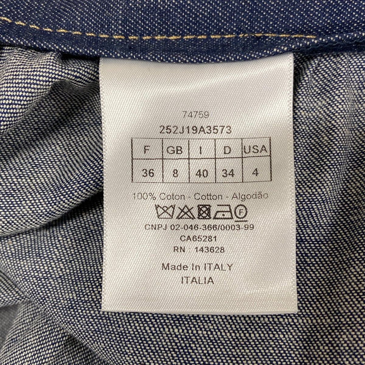 Dior Wrap Skirt I Indigo Cotton 40 — view 4