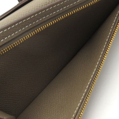 Hermes Wallet Bearn Soufflet Etoupe Gold — view 4