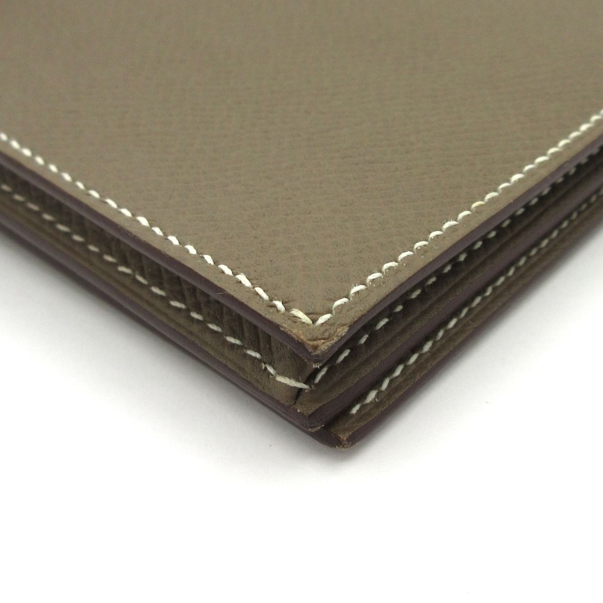 Hermes Wallet Bearn Soufflet Etoupe Gold — view 6