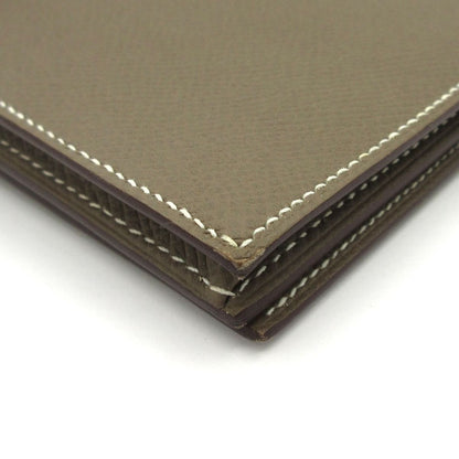 Hermes Wallet Bearn Soufflet Etoupe Gold — view 6