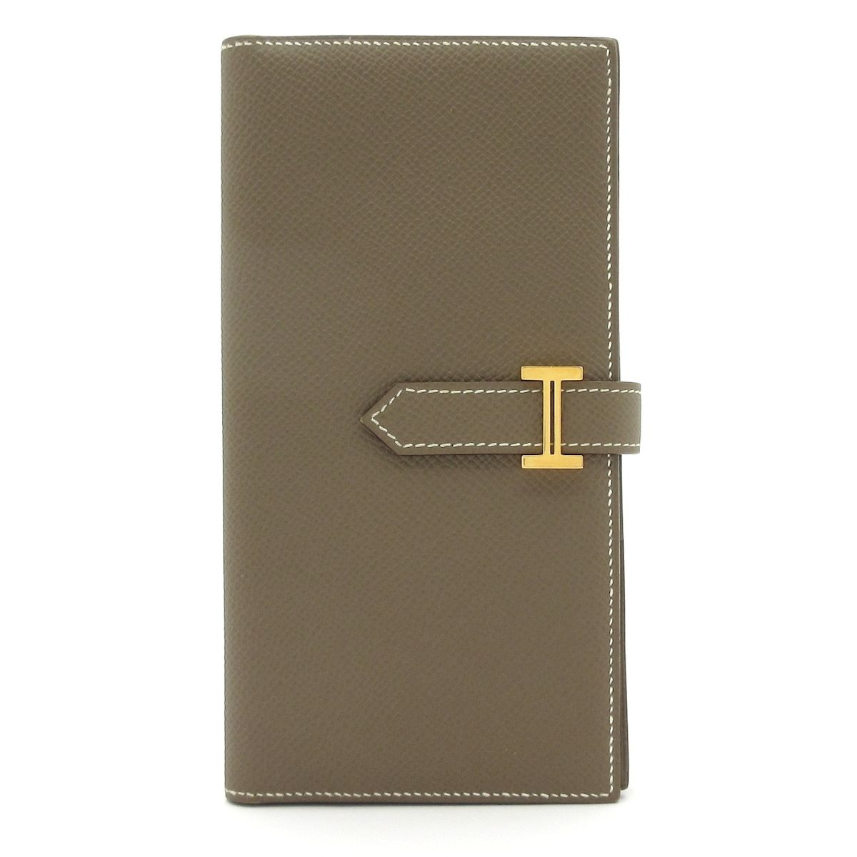 Hermes Wallet Bearn Soufflet Etoupe Gold