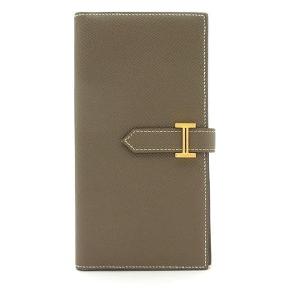 Hermes Wallet Bearn Soufflet Etoupe Gold
