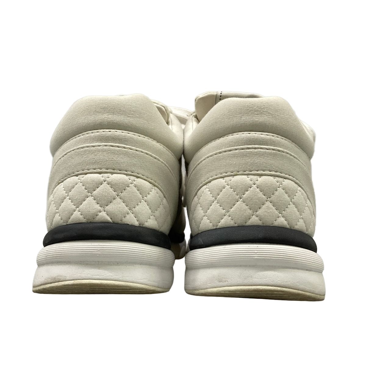 Chanel Sneakers White Black CC Logo Cotton — view 6