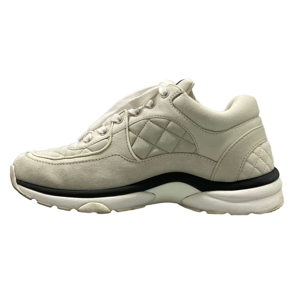 Chanel Sneakers White Black CC Logo Cotton — view 3