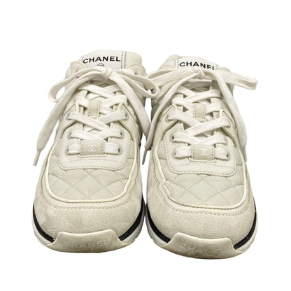 Chanel Sneakers White Black CC Logo Cotton — view 5
