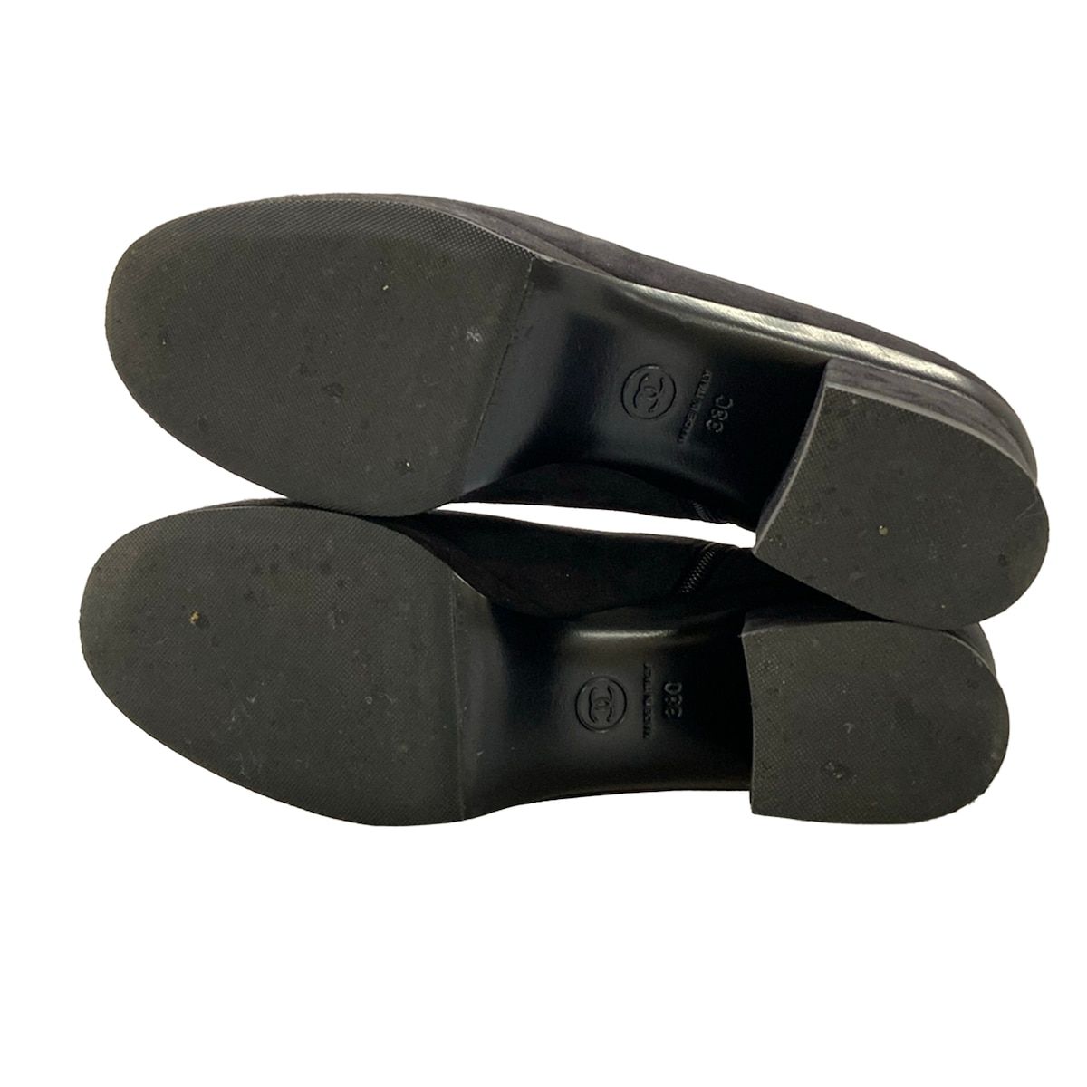 Chanel Short Boots Ankle Black CC Logo — view 8