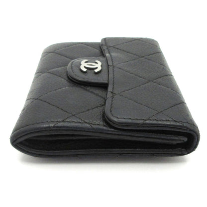 Chanel Coin Purse Quilted Black Silver — view 8