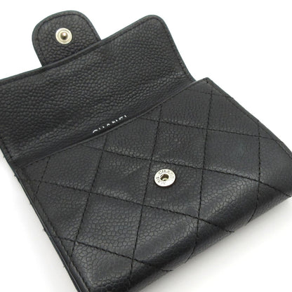 Chanel Coin Purse Quilted Black Silver — view 3