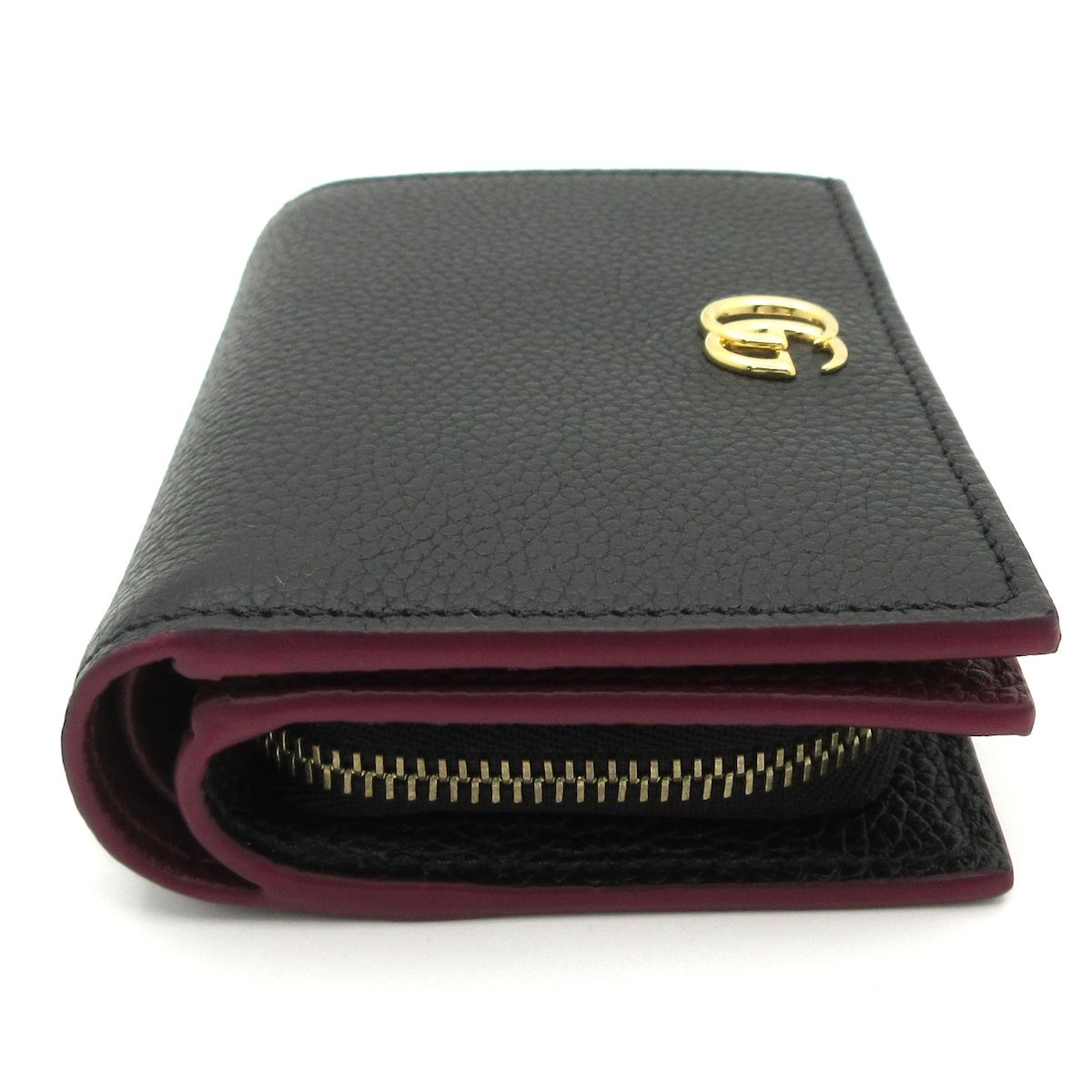 Gucci Bifold Wallet Black Bordeaux GG Marmont Leather — view 8
