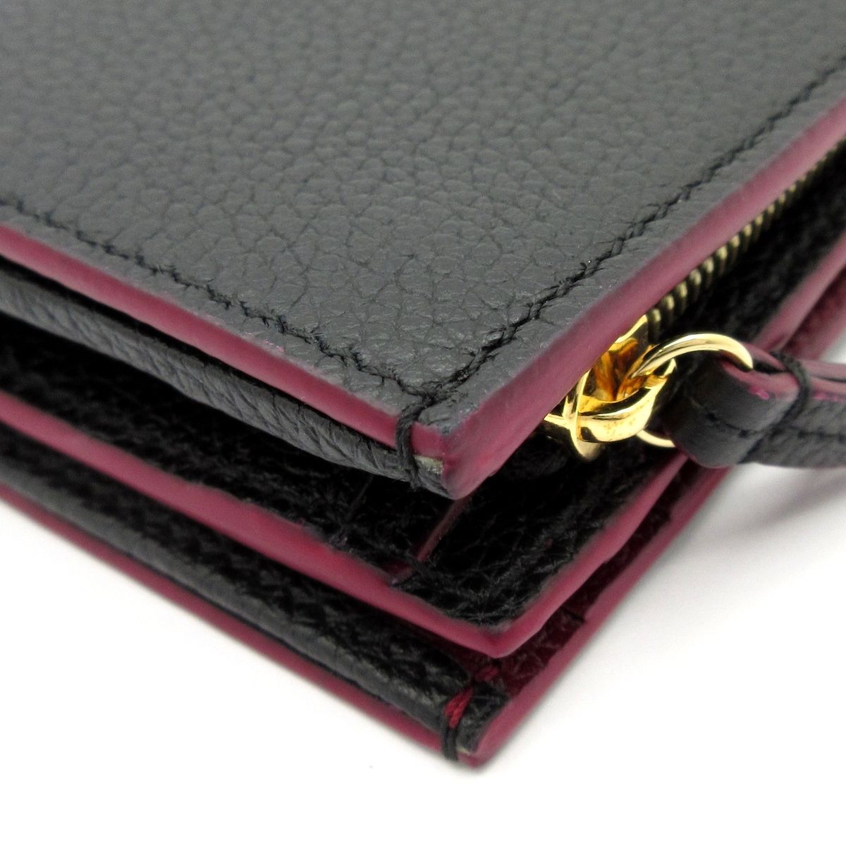 Gucci Bifold Wallet Black Bordeaux GG Marmont Leather — view 6