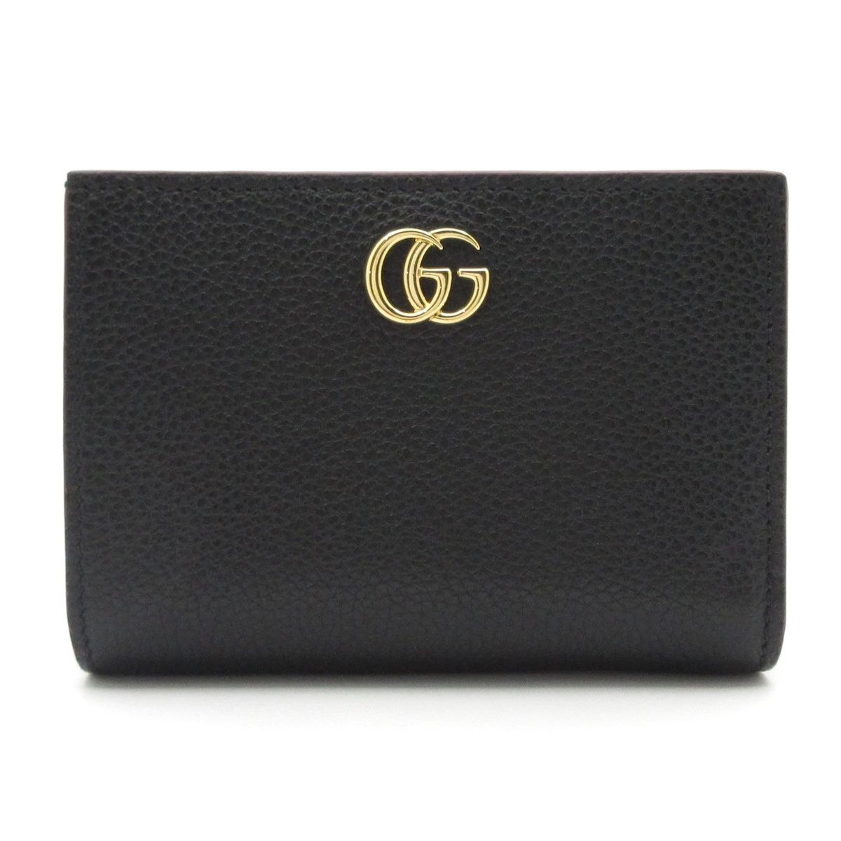 Gucci Bifold Wallet Black Bordeaux GG Marmont Leather