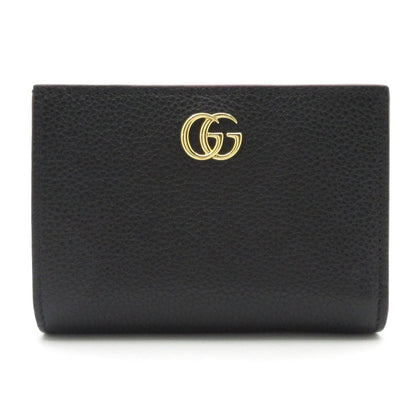 Gucci Bifold Wallet Black Bordeaux GG Marmont Leather