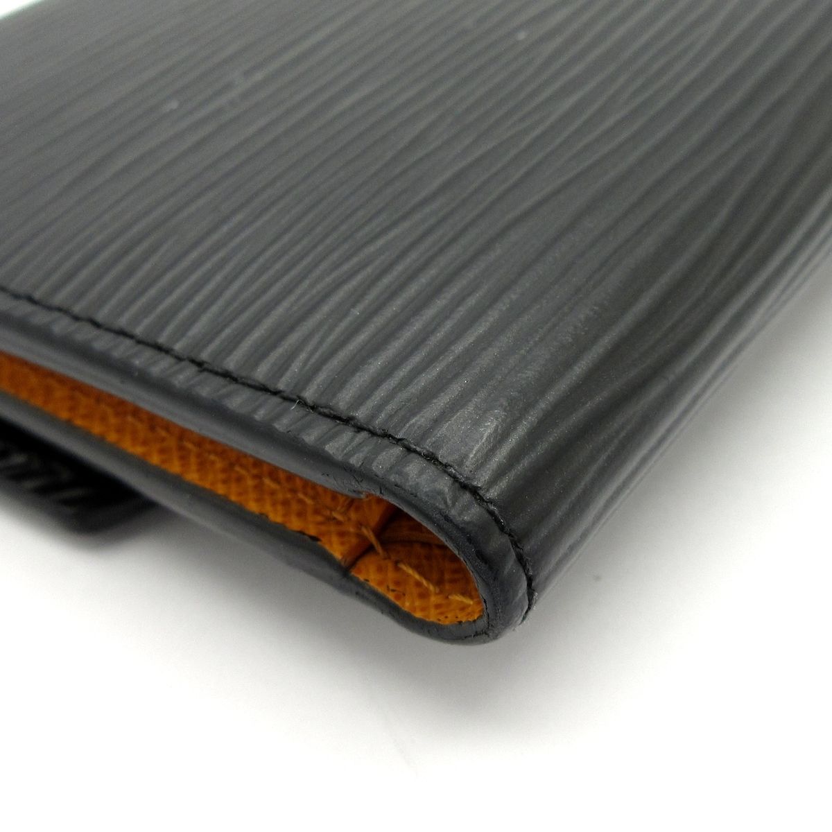 Louis Vuitton Trifold Wallet Epi Portefeuille Victorine Noir Leather Cowhide — view 7