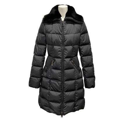 Moncler Down Coat XS Davidia Light Gray Winter Knit Color Fur 00