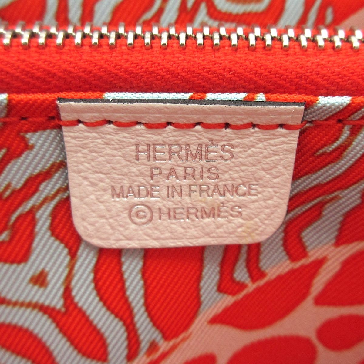 Hermes Coin Purse Azap Compact Silk'in New White Zip Around Silver — view 5