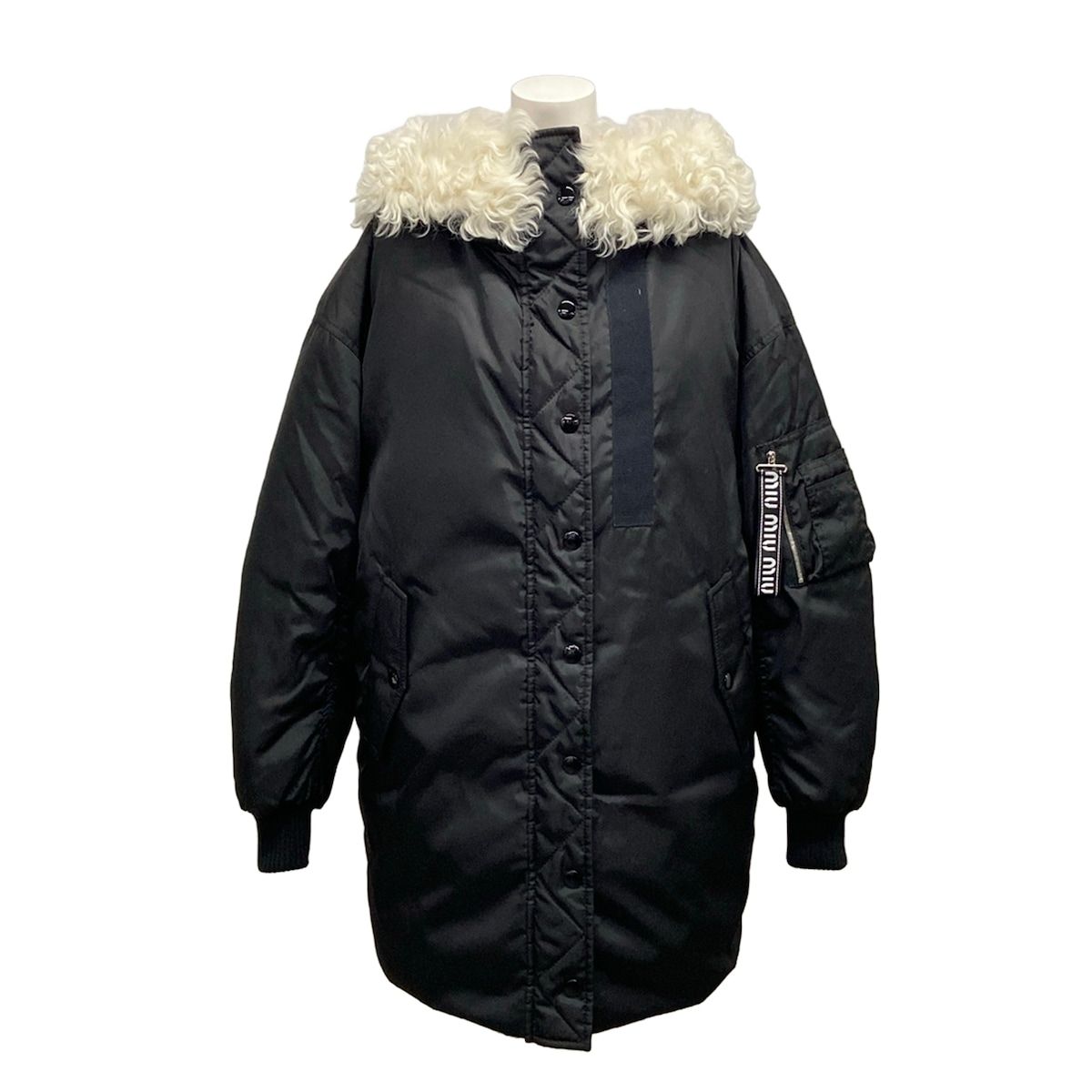 Miu Miu Down Coat S Black White 38