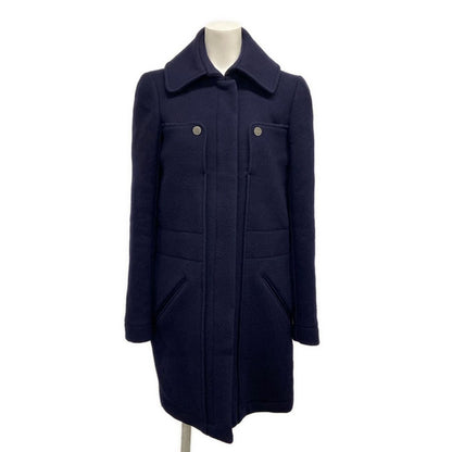 Chanel Coat Navy Wool Angora 34