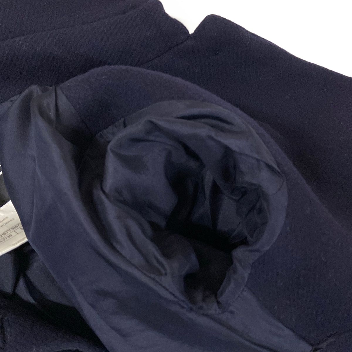Chanel Coat Navy Wool Angora 34 — view 8