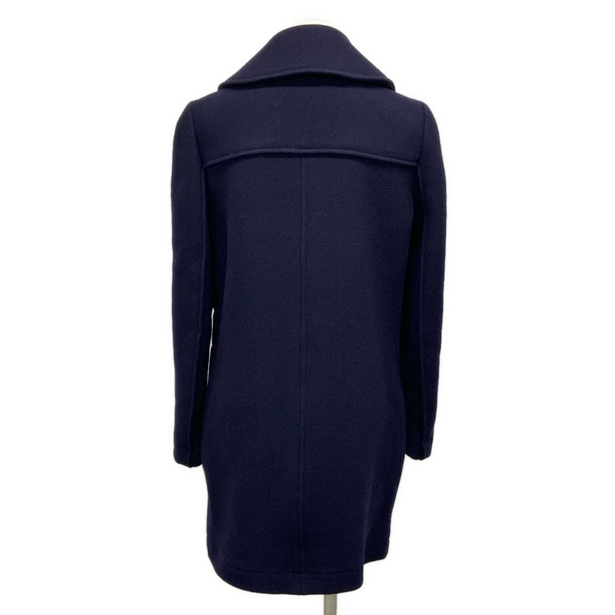 Chanel Coat Navy Wool Angora 34 — view 2