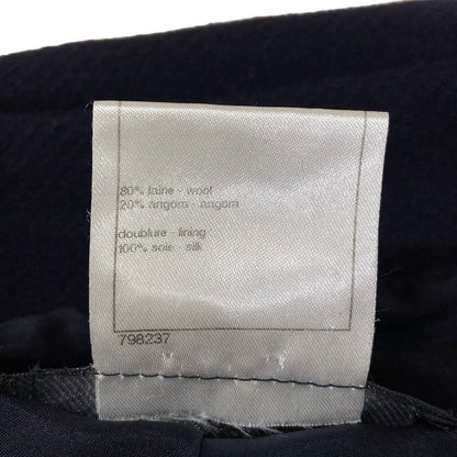 Chanel Coat Navy Wool Angora 34 — view 4