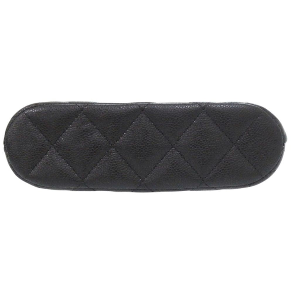 Chanel Quilted Mini CC Logo Caviar Leather Black Random Seal Gold Chain — view 4