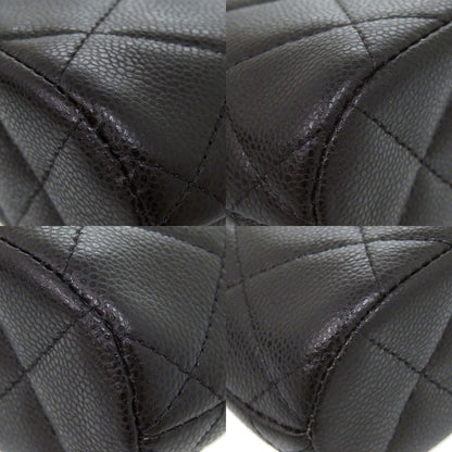 Chanel Quilted Mini CC Logo Caviar Leather Black Random Seal Gold Chain — view 5