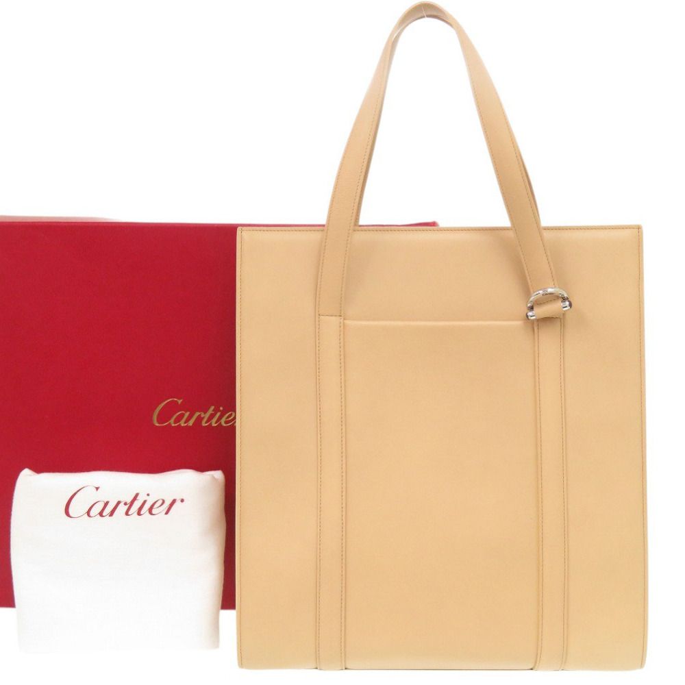 Cartier Cabochon Leather Beige Tote Bag — view 2