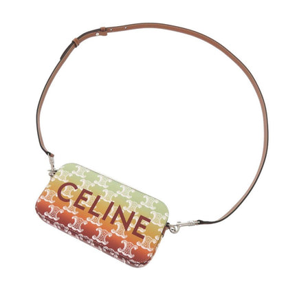 Celine Horizontal Pouch Triomphe Canvas Sunset Multicolor Shoulder Bag — view 5
