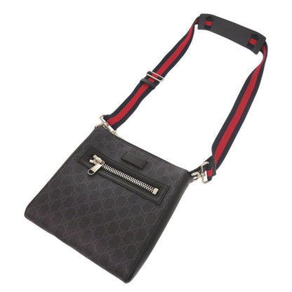 Gucci Logo GG Supreme Leather Black Shoulder Bag — view 5