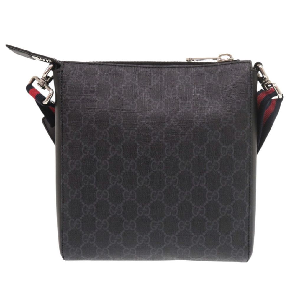 Gucci Logo GG Supreme Leather Black Shoulder Bag — view 2