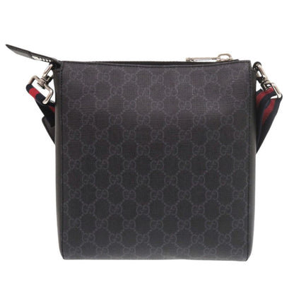 Gucci Logo GG Supreme Leather Black Shoulder Bag — view 2