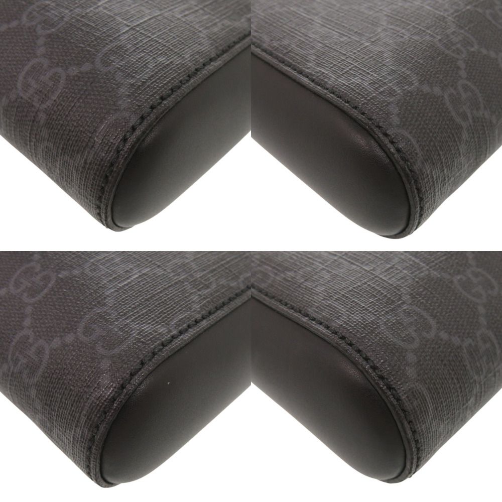 Gucci Logo GG Supreme Leather Black Shoulder Bag — view 4