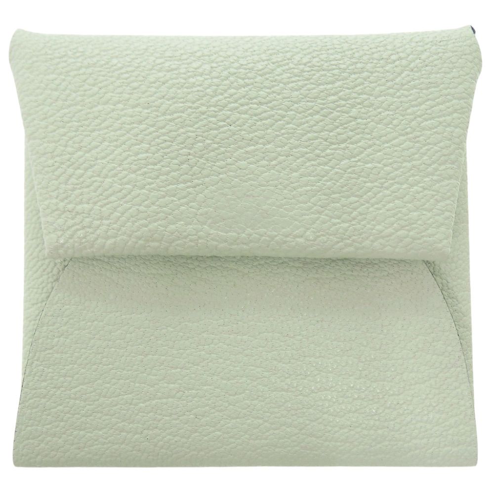 Hermes Bastia Chevre Vert Fizz Coin Purse Green