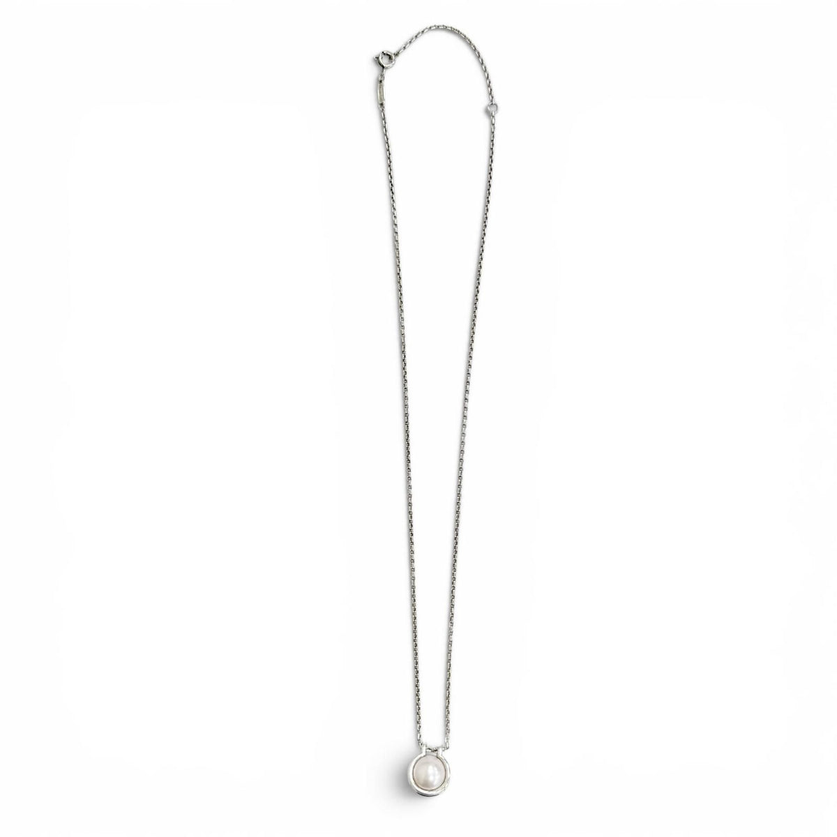 Tiffany & Co HardWear Fresh Water Pearl Link Pendant Silver — view 4