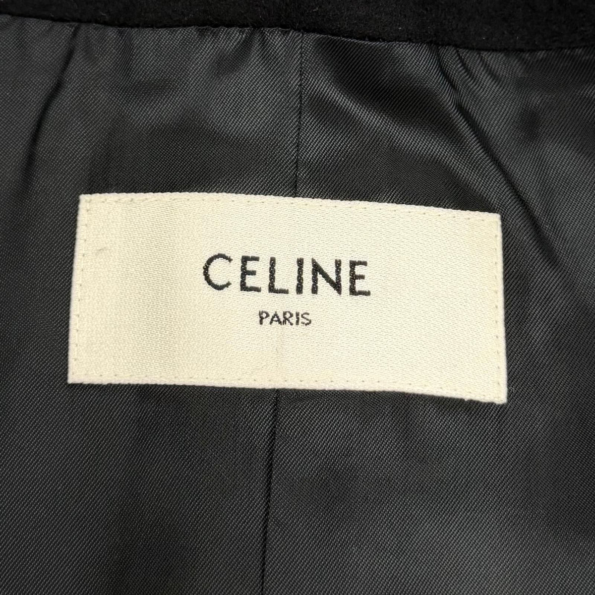 Celine Cashmere 100% Spencer Captain Jacket Collarless Black 34 — view 7