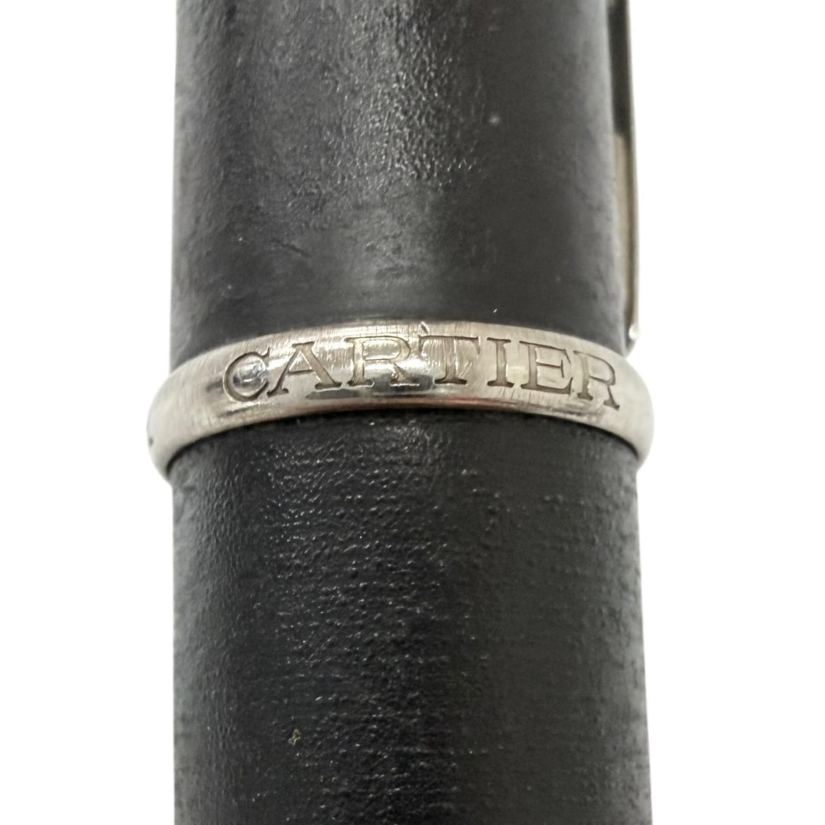 Cartier Diabolo de Black Cabochon Twist Ballpoint Pen Matte Writing — view 5
