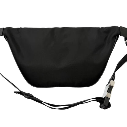 Prada Triangle Logo Re-Nylon Saffiano Leather Belt Bag Black — view 3
