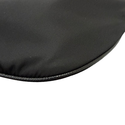 Prada Triangle Logo Re-Nylon Saffiano Leather Belt Bag Black — view 7
