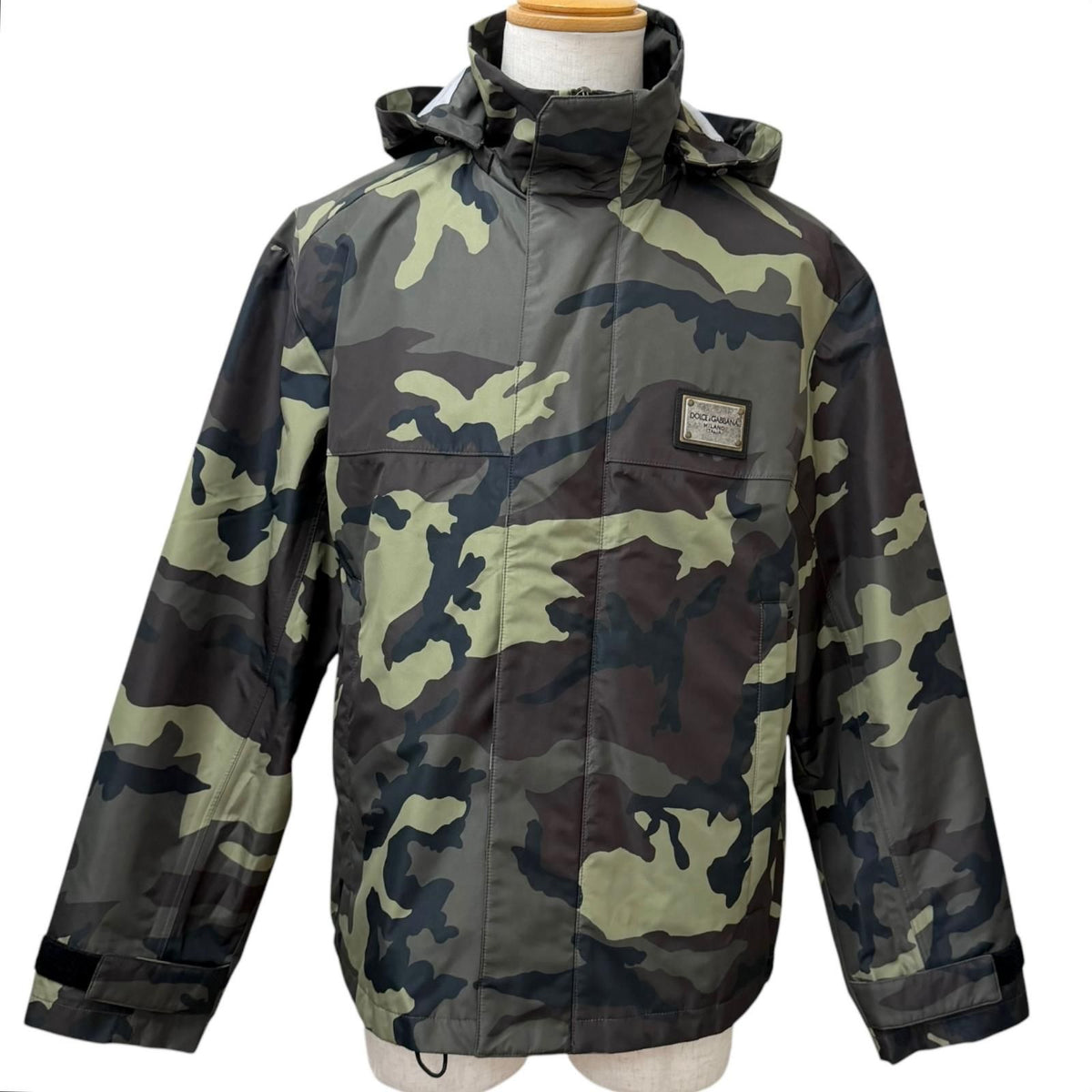 Dolce & Gabbana Black Tag Camouflage Pattern Mountain Hoodie Khaki 50